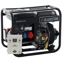 BlackStone OFB 8500-3 D-ES - Generatore di corrente diesel con AVR 6.3 kW - Continua 6 kW Trifase + ATS