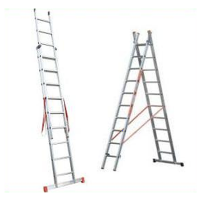 Facal Genia G350-2, 2x11 gradini, 5.94 mt - Scala telescopica in alluminio