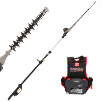 Zanon Raptor 600 - Tagliasiepi su asta di prolunga telescopica a batteria 50.4V/6.4Ah - Lama da 60 cm