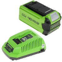 Starter kit Greenworks Batteria 40V 2Ah  + Caricabatterie