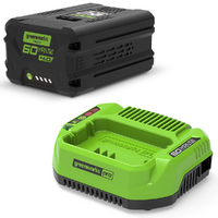 Starter kit GreenWorks 60V 4Ah Batteria + caricabatterie