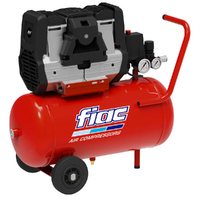 FIAC Super Silent 24 XS88 - Compressore aria elettrico monofase silenziato, oil-less - Motore 0.75 HP - 24 lt