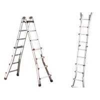 Svelt Scalissima GR SSCAL008/A, 2x8 gradini, 4.02 m - Scala in alluminio telescopica - Altezza stimata operativa 5.02 m