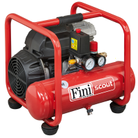 Fini Scout 6/244 - Compressore aria elettrico portatile monofase, oil-less- Motore 1.5 HP - 6 lt