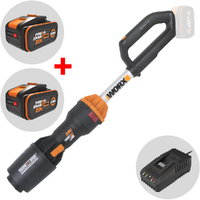 Worx Hyper WG543E - Soffiatore a batteria 20V 4Ah + in omaggio batteria 20V 4Ah