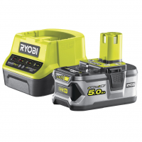Batteria al litio RYOBI - 18V - 5Ah + caricabatterie