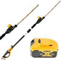 DeWalt DCMPH566P1-QW - Tagliasiepi elettrico su asta di prolunga orientabile - Batteria 18V/5Ah
