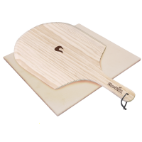 Set pietra rettangolare pala in legno per pizza