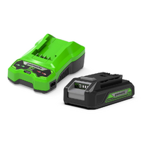 Start kit greenworks Batteria da 24V/2.0ah e caricabatterie da 0.5 ah