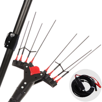 Castellari Vertigo Carbon L 12V - Abbacchiatore elettrico a batteria tipo auto con cavo in dotazione - Asta telescopica 240/320 cm