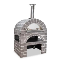 Forno a legna per pizza da esterno Pulcinella Stone Grigio - 4 pizze