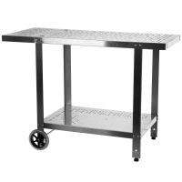 Piano In acciaio INOX con ruote gommate