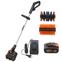 Worx WG441E - Pulitore per esterni a batteria - Batteria da 20V - 4Ah - 2 spazzole incluse