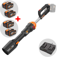 Worx NITRO WG585E - Soffiatore a batteria 2x20V/4Ah + in omaggio 2x20V/4Ah