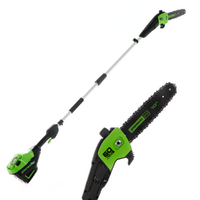 Greenworks GD60PS25 - Potatore su asta di prolunga a batteria 60V - Batteria 2Ah