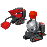 Motocarriola cingolata RAPTOR 7800 HED 4.0 - Honda GXe390 - Con pala + betoniera