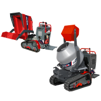 Motocarriola cingolata RAPTOR 7800 HEDT 4.0 - Honda GXe390 - Con pala + betoniera
