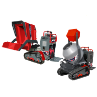 Motocarriola cingolata CARGO L 10000 HEDT 4.0 - Honda GXe630 - Con pala + betoniera