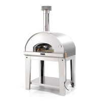 Fontana Mangiafuoco INOX - Forno a legna da esterno con carrello
