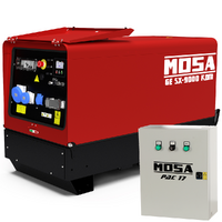 MOSA GE SX-9000 KDM - Generatore di corrente diesel silenziato 8.3 kW - Continua 7.5 kW Monofase + ATS - Motore Kohler KDW702
