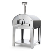 Fontana MARINARA INOX - Forno a gas da esterno con carrello 80x80