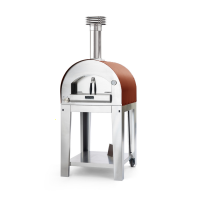 Fontana Margherita Rosso - Forno a gas da esterno con carrello