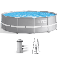 Intex Prisma Frame 26716NP - Ø366x99 cm - Piscina Rotonda + Pompa filtro 45 W e Scaletta