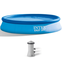 Intex Easy Set 28142NP - Ø396x84 cm - Piscina gonfiabile + Pompa filtro 45 W