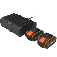 Worx WA3611 - Starter Kit Caricabatterie doppio + 2x Batterie 20V/4Ah