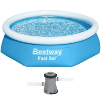 Bestway Fast Set 57450 - &Oslash;244x61 cm - Piscina gonfiabile + Pompa filtro 16 W