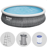 Bestway Fast Set 57372 - Ø457x107 cm - Piscina gonfiabile + Pompa filtro 29 W e scaletta