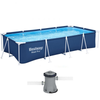 Bestway Steel Pro 56424 - 400x211x81 cm - Piscina fuori terra + Pompa filtro 16 W