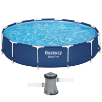 Bestway Steel Pro 56681 - &Oslash;366x76 cm - Piscina Rotonda + Pompa filtro 16 W