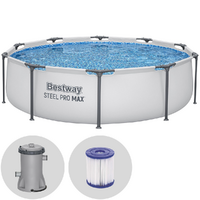Bestway Steel Pro Max 56408 - Ø305x76 cm - Piscina Rotonda + Pompa filtro 16 W