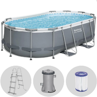 Bestway Power Steel 56620 - 427x250x100 cm - Piscina Ovale