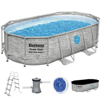 Bestway Power Steel Swim Vista 56714 - Piscina Ovale