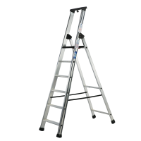 S.T.P. Issima A07IS225, 6 gradini, 1.97 m - Scalandrino in alluminio con cavalletto - Altezza stimata operativa 3.35 m
