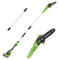 Greenworks G40PSFK2 - Potatore a batteria a spalla su asta di prolunga - Batteria 40V 2Ah