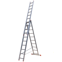 S.T.P. Export, 3x10 gradini, altezza 6.15 mt - Scala telescopica in alluminio 