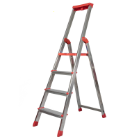 Sicos Supra, 4 gradini, 1.59 mt - Scalandrino in alluminio con cavalletto