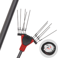 Aima Duetto Performance - Abbacchiatore elettrico 235 cm a batteria tipo auto con cavo in dotazione - Asta fissa in carbonio