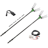 EGO - Set 2 abbacchiatori EGO Lotus - 1 asta fissa &amp; 1 asta telescopica - SENZA BATTERIE E CARICABATTERIE