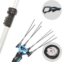 Campagnola Icarus V1 58 - Abbacchiatore elettrico a batteria tipo auto con cavo in dotazione - Asta telescopica in alluminio 150/220 cm