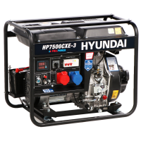 Hyundai HP7500CXE-3 - Generatore di corrente diesel - Continua 4.5 kW Full-Power - 5.2 KW