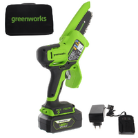 Greenworks GD48MCS10XK2 - Potatore a batteria brushless manuale - 48V 2Ah