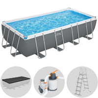 Bestway Power Steel Rettangolare 56466 - 594x274x122 cm - Piscina fuori terra