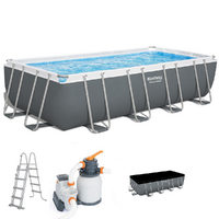 Bestway Power Steel Rettangolare 56466 - 594x314x122 cm - Piscina fuori terra