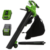 Greenworks GD40BVII - Soffiatore aspiratore a batteria 40V 4Ah