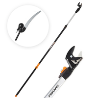 Fiskars UP86 - Forbicione da potatura telescopico professionale - Asta 240/400 cm + segaccio 45cm - &Oslash; 32mm