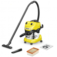 Karcher WD 4 S V-20/5/22 - Bidone aspiratutto - 20 Litri - Fusto in acciaio Inox